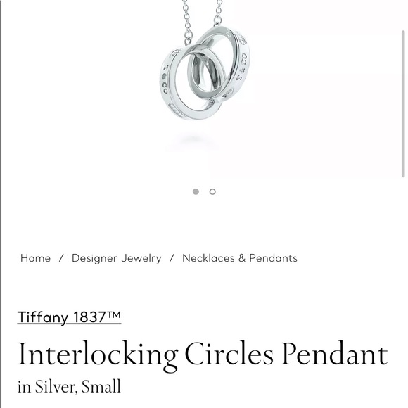 Tiffany & Co 1837 Interlocking Circles Necklace- Silver, Professionally cleaned - Picture 6 of 6